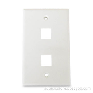 2-port Single Gang w/o Labeling with 2 Ports, Made of ABS